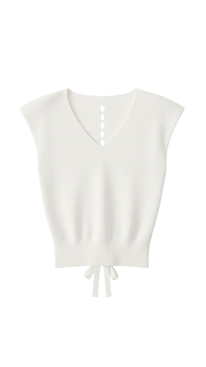 Kim Ribbed V-Neck Top