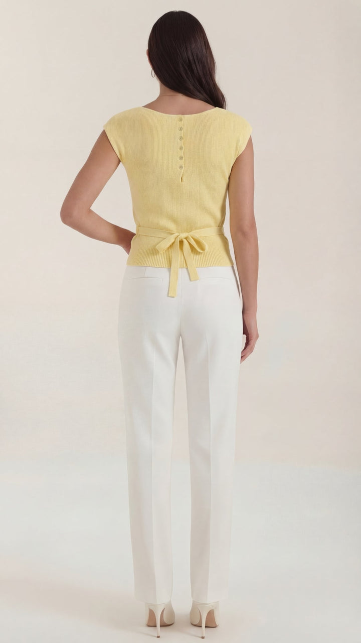 Kim Ribbed V-Neck Top