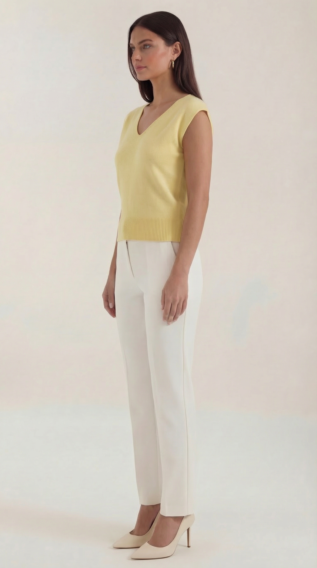 Kim Ribbed V-Neck Top