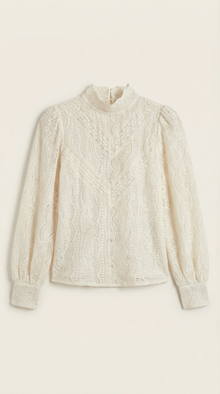 Loretta Textured Long Sleeve Blouse