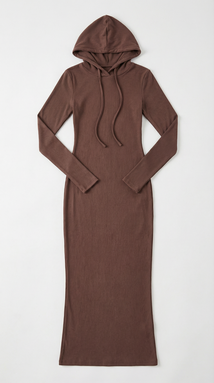 Marilyn Hooded Bodycon Maxi Dress