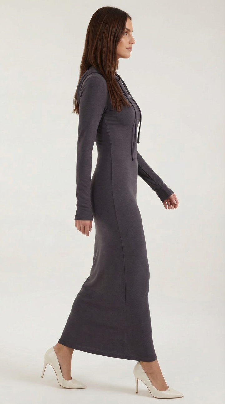 Marilyn Hooded Bodycon Maxi Dress