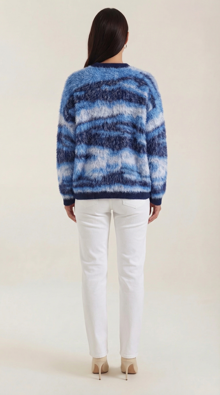 Melanie Long Sleeve Patterned Sweater