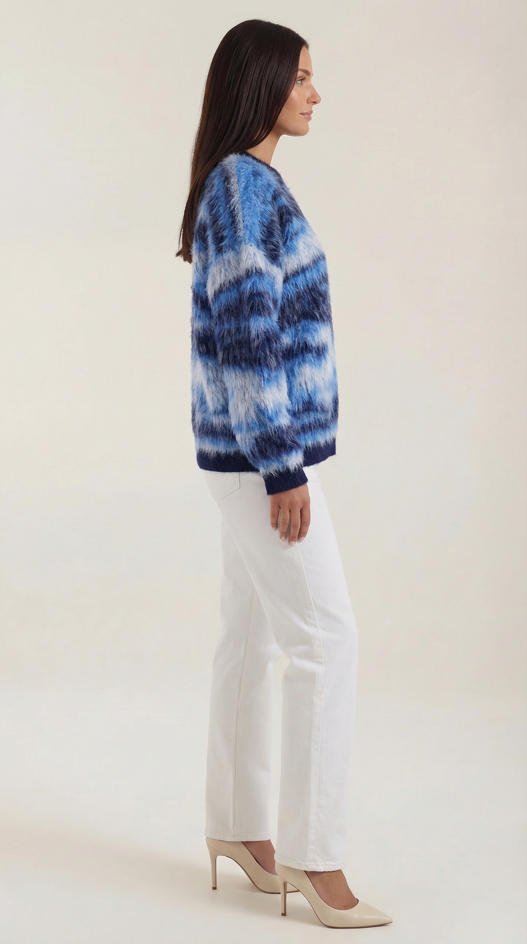 Melanie Long Sleeve Patterned Sweater