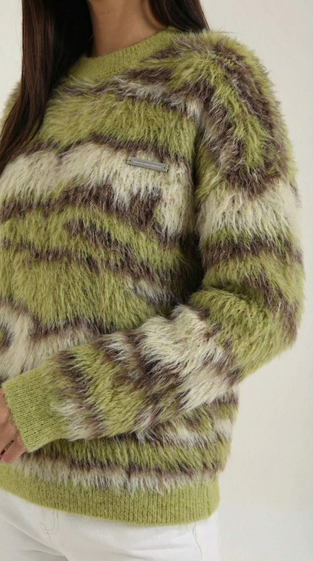 Melanie Long Sleeve Patterned Sweater