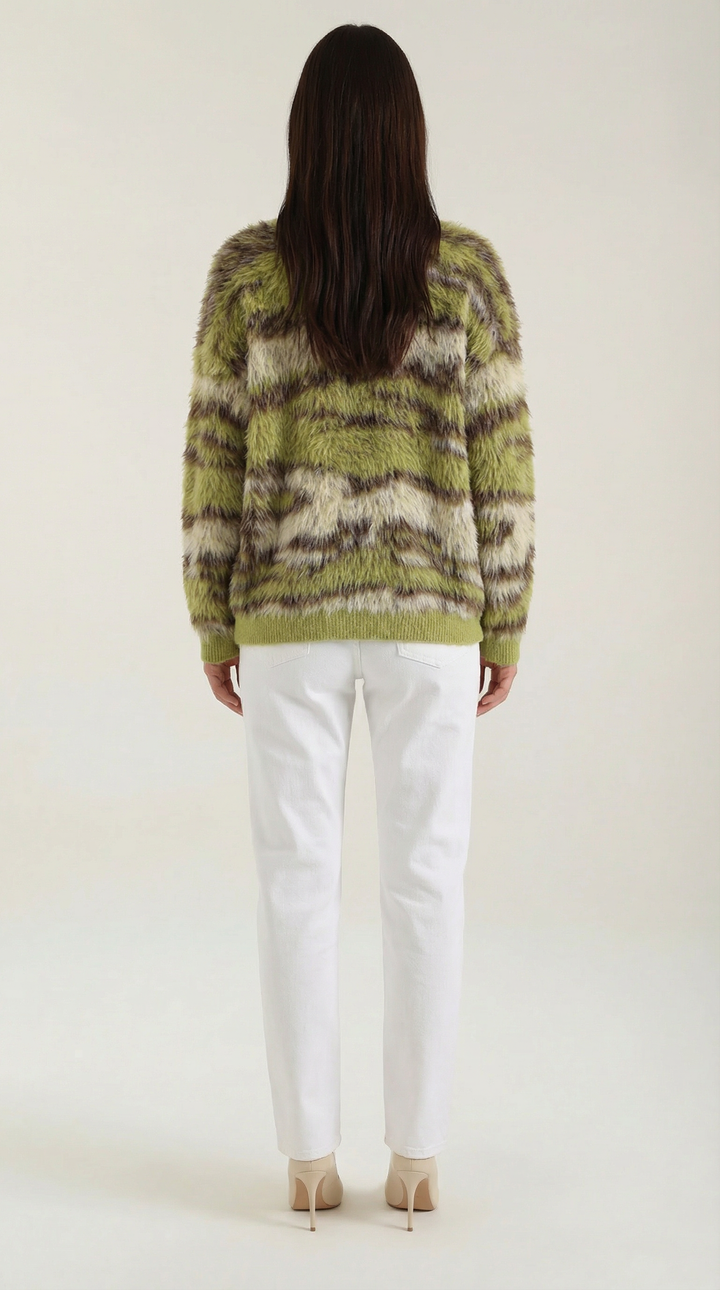 Melanie Long Sleeve Patterned Sweater