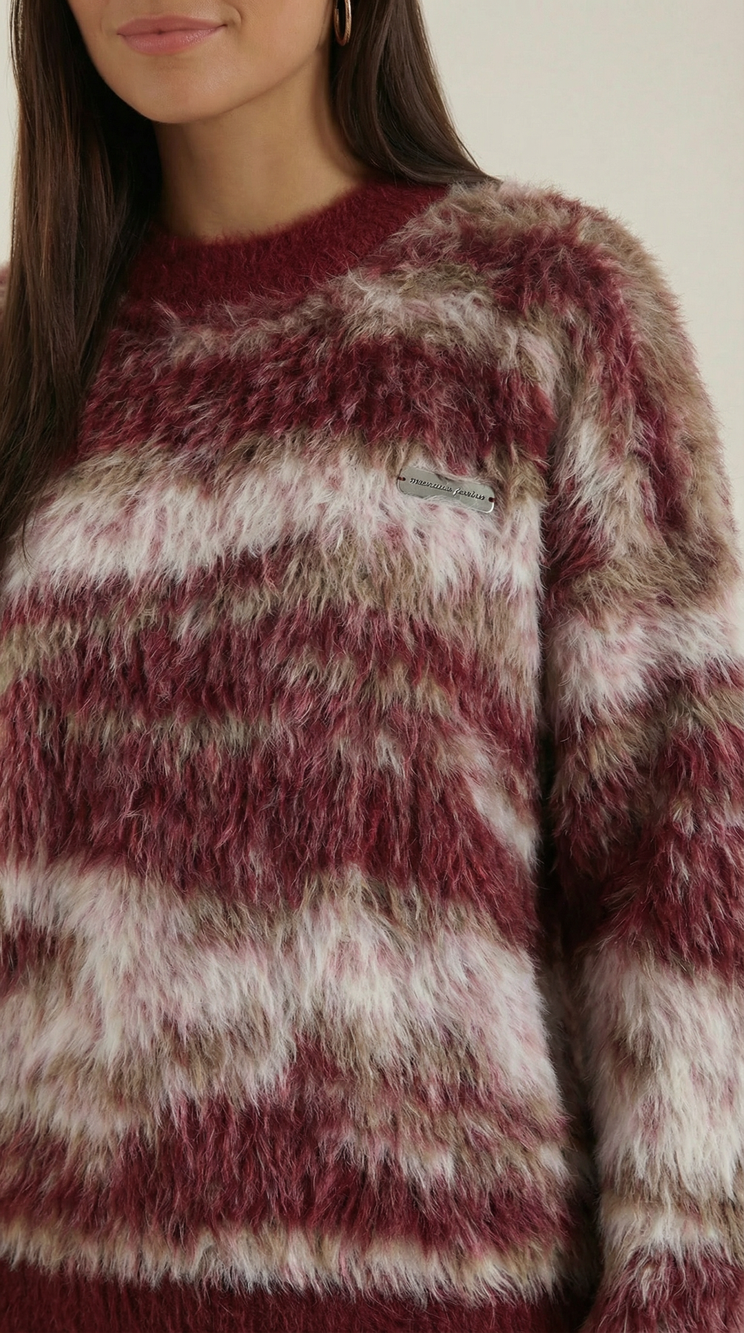 Melanie Long Sleeve Patterned Sweater