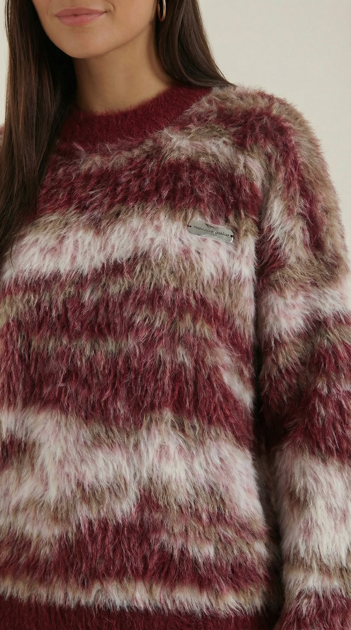 Melanie Long Sleeve Patterned Sweater