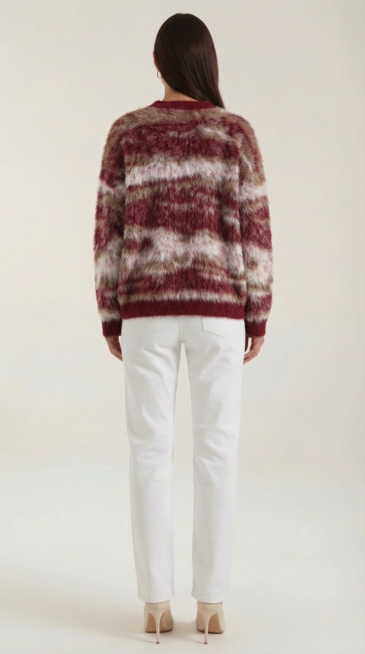 Melanie Long Sleeve Patterned Sweater