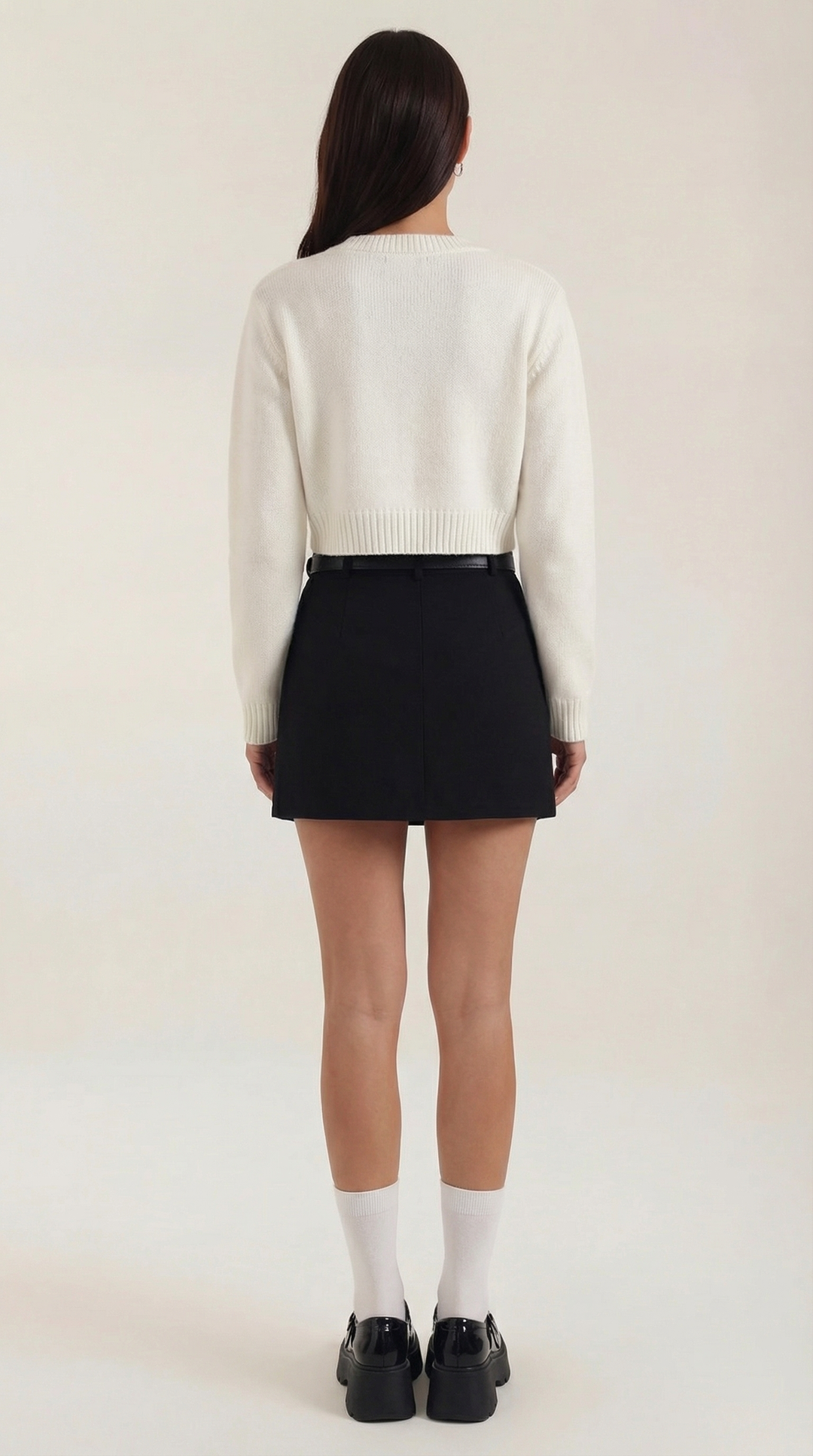 Michele Belted High Waist Mini Skirt