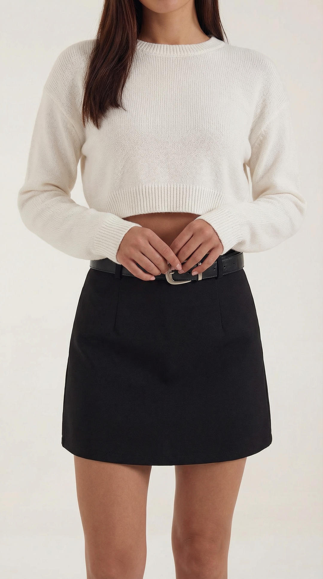 Michele Belted High Waist Mini Skirt