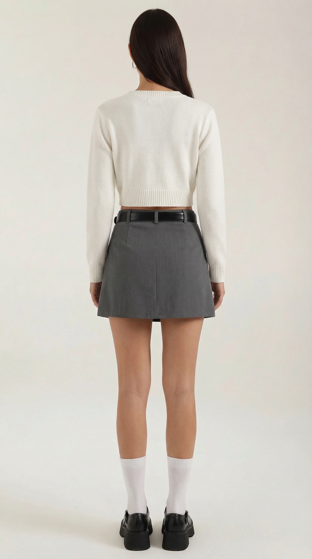 Michele Belted High Waist Mini Skirt