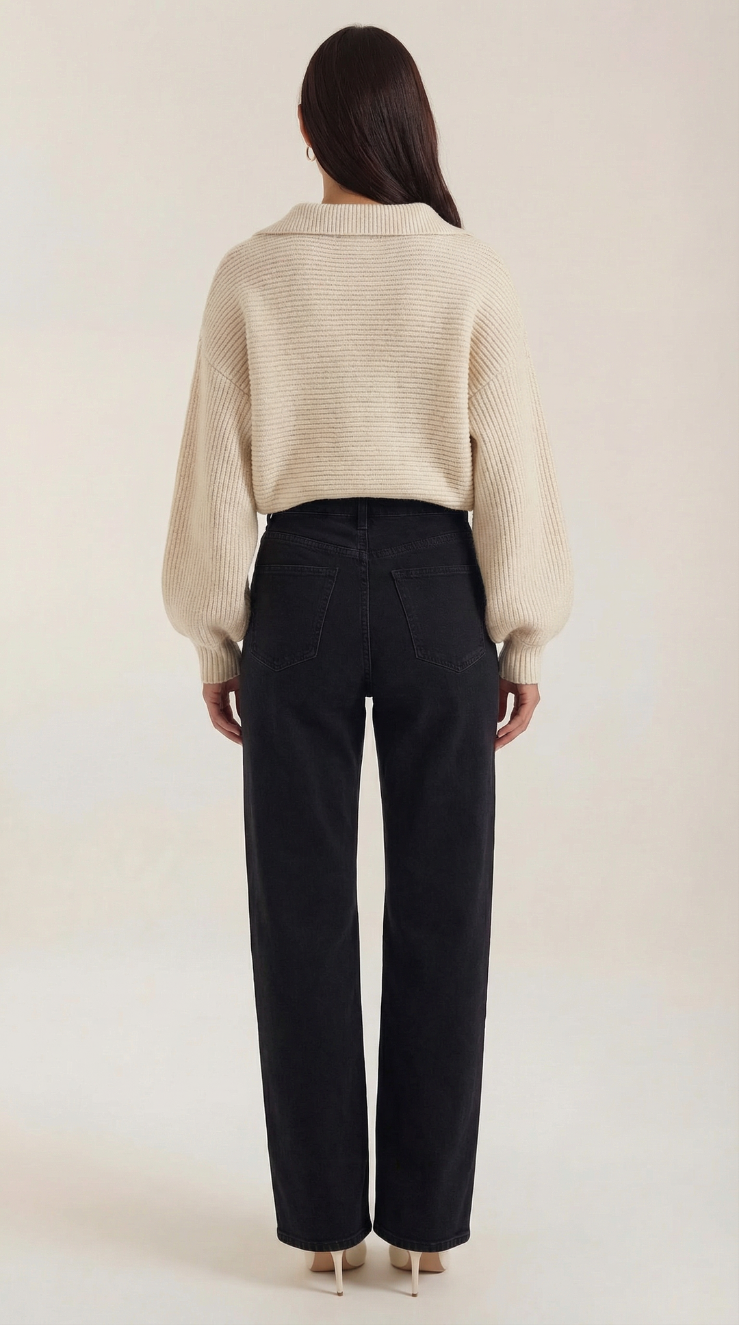 Pauline Collared Chunky Knit Sweater