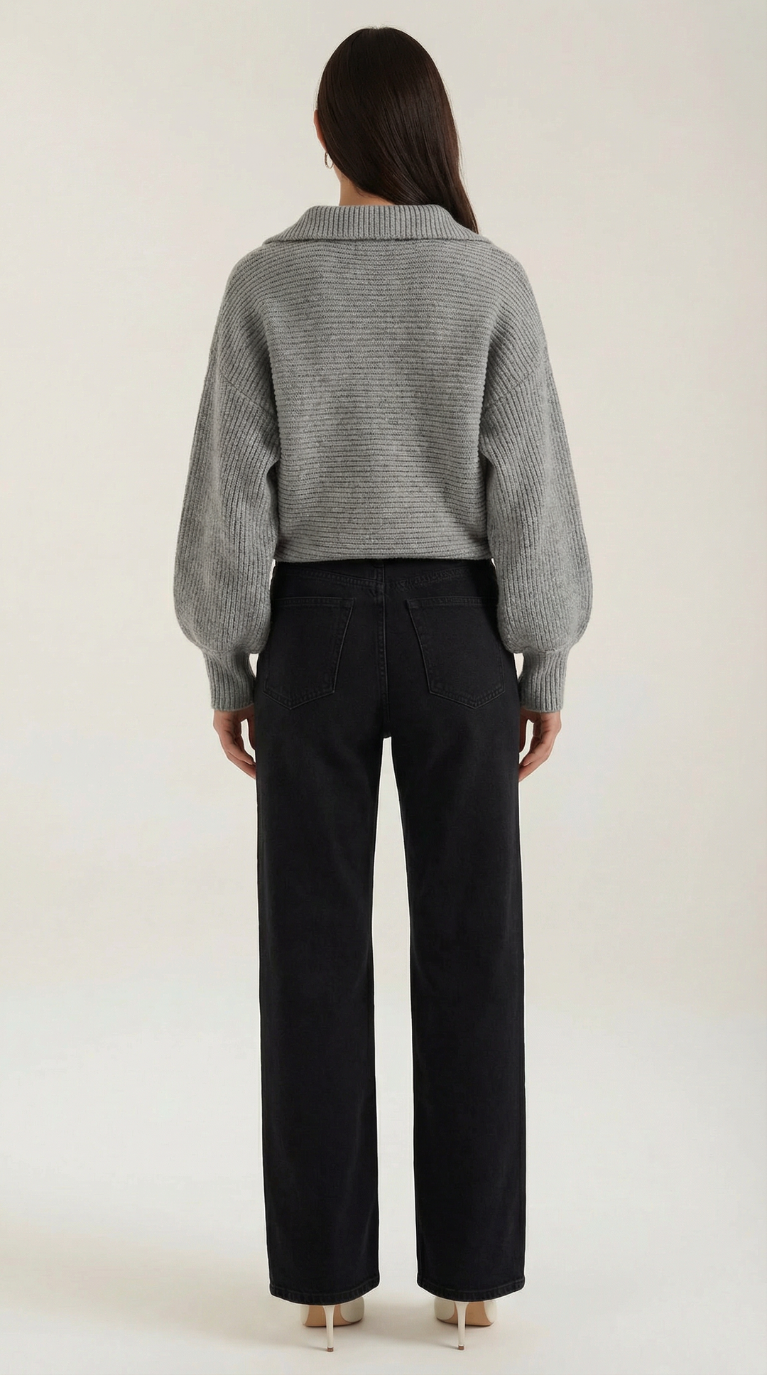 Pauline Collared Chunky Knit Sweater