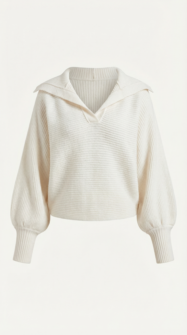 Pauline Collared Chunky Knit Sweater