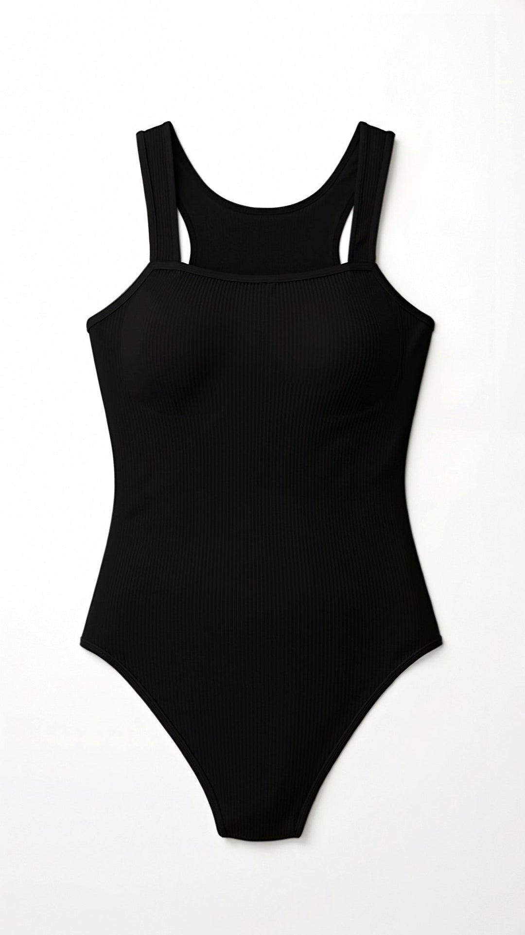 Ribbed Square Neck Bodysuit