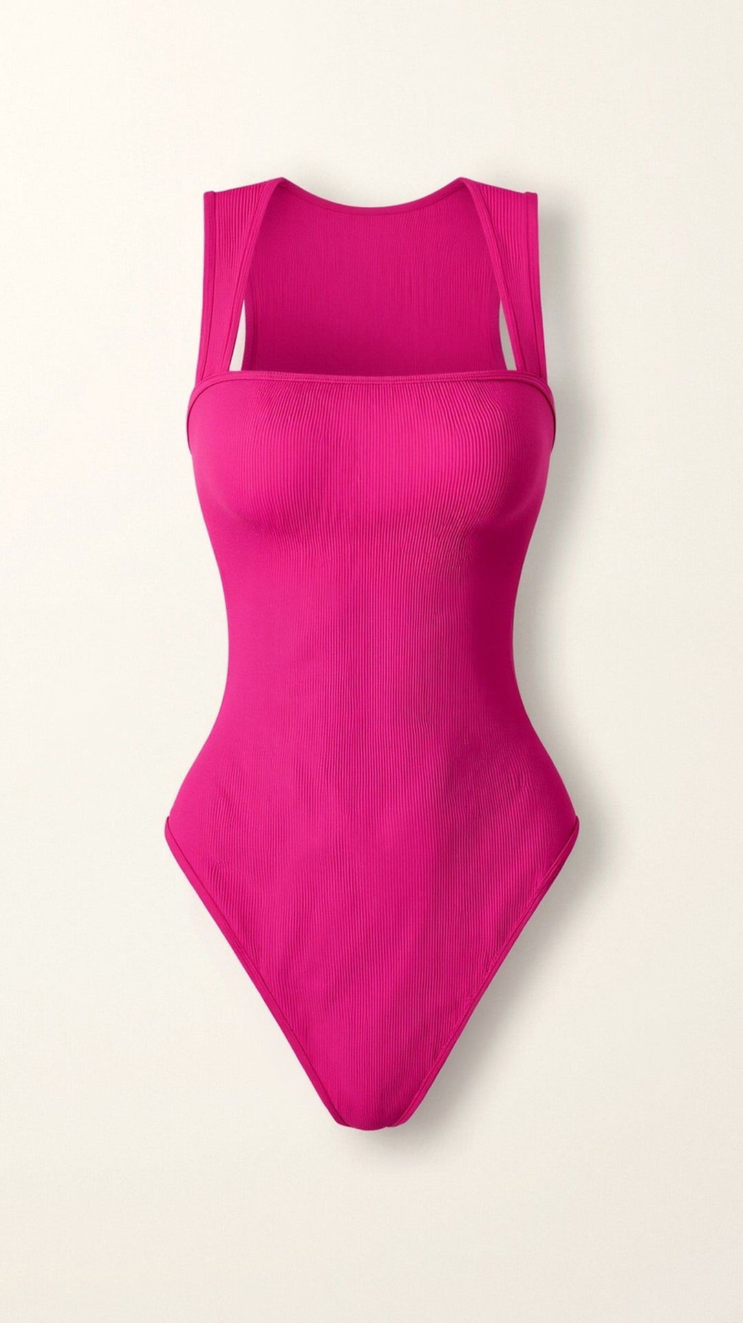 Ribbed Square Neck Bodysuit