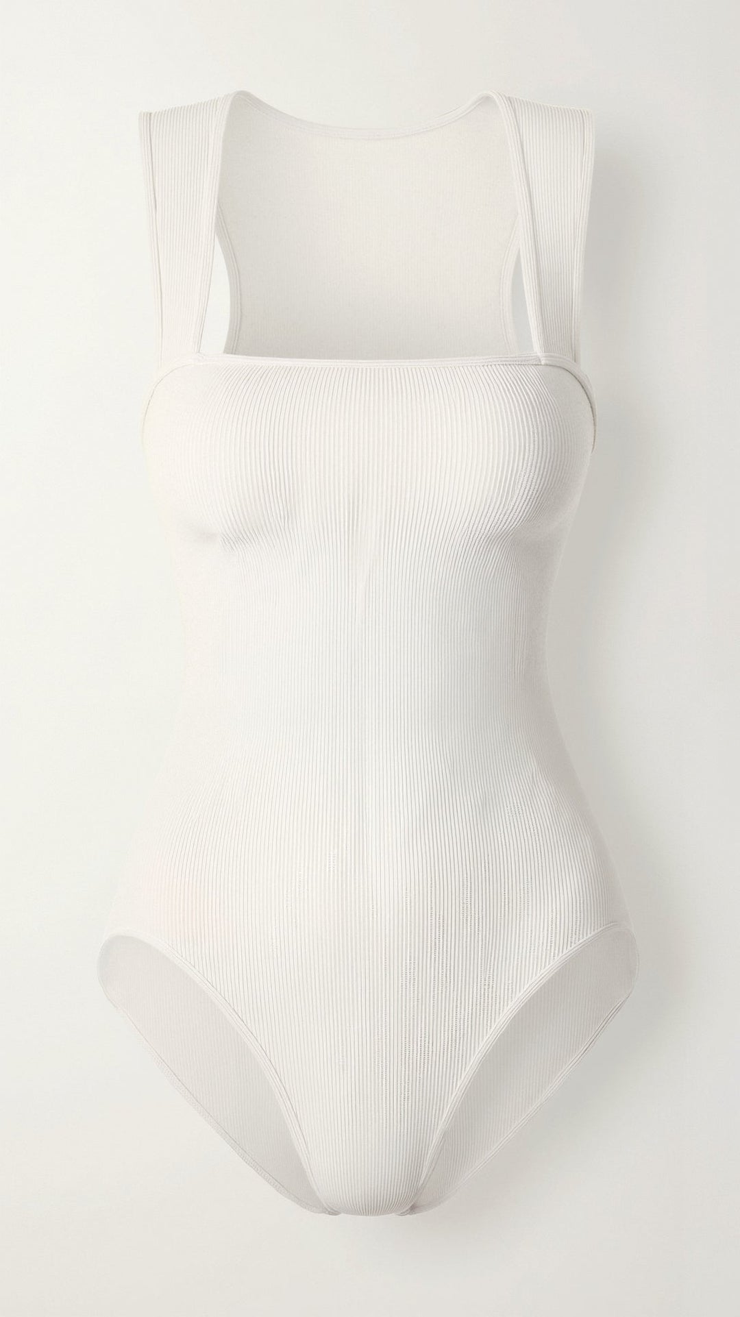 Ribbed Square Neck Bodysuit