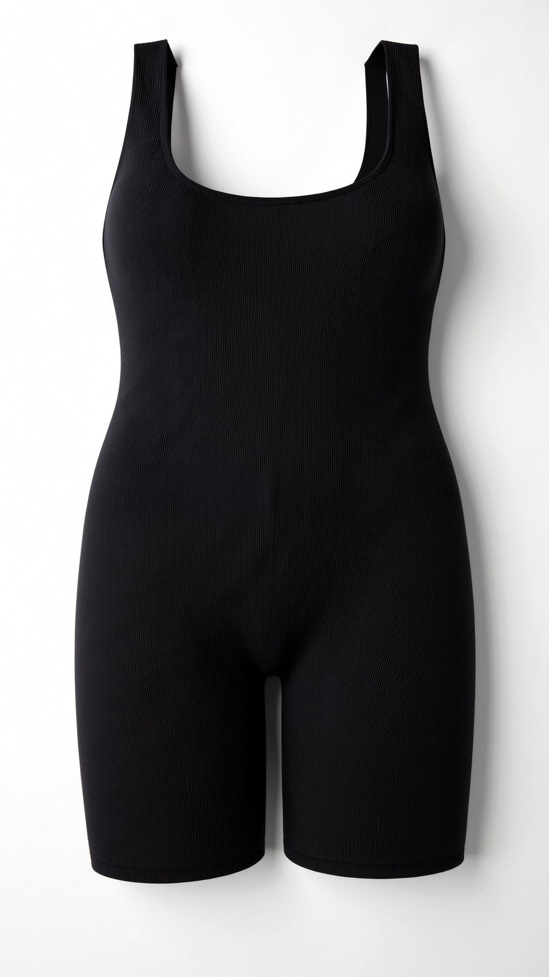 Ribbed Square Neck Briefs Bodysuit