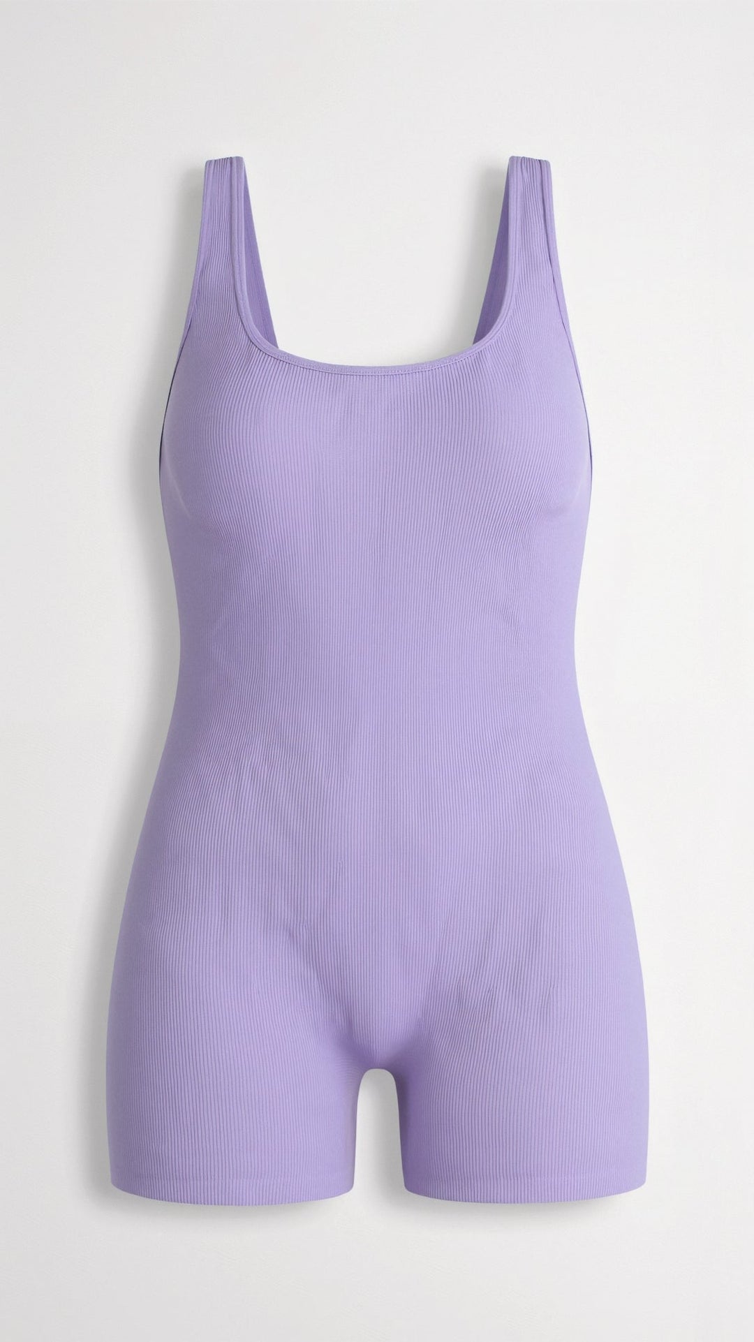 Ribbed Square Neck Briefs Bodysuit