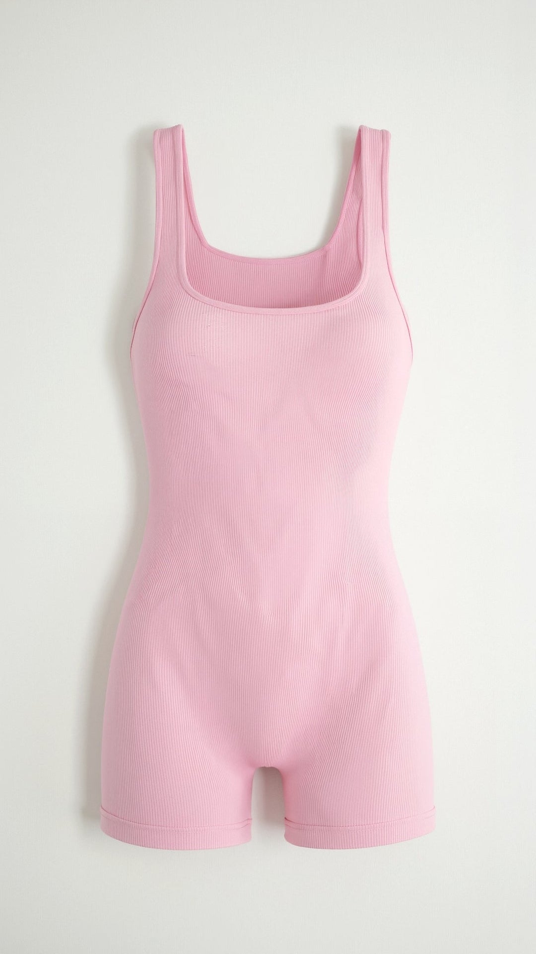 Ribbed Square Neck Briefs Bodysuit