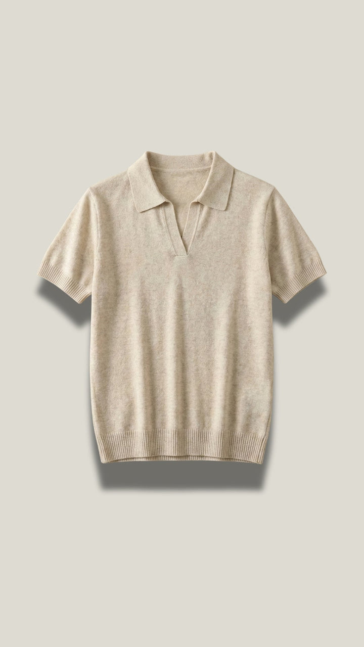 Rita Knitted Short-Sleeved Polo Top