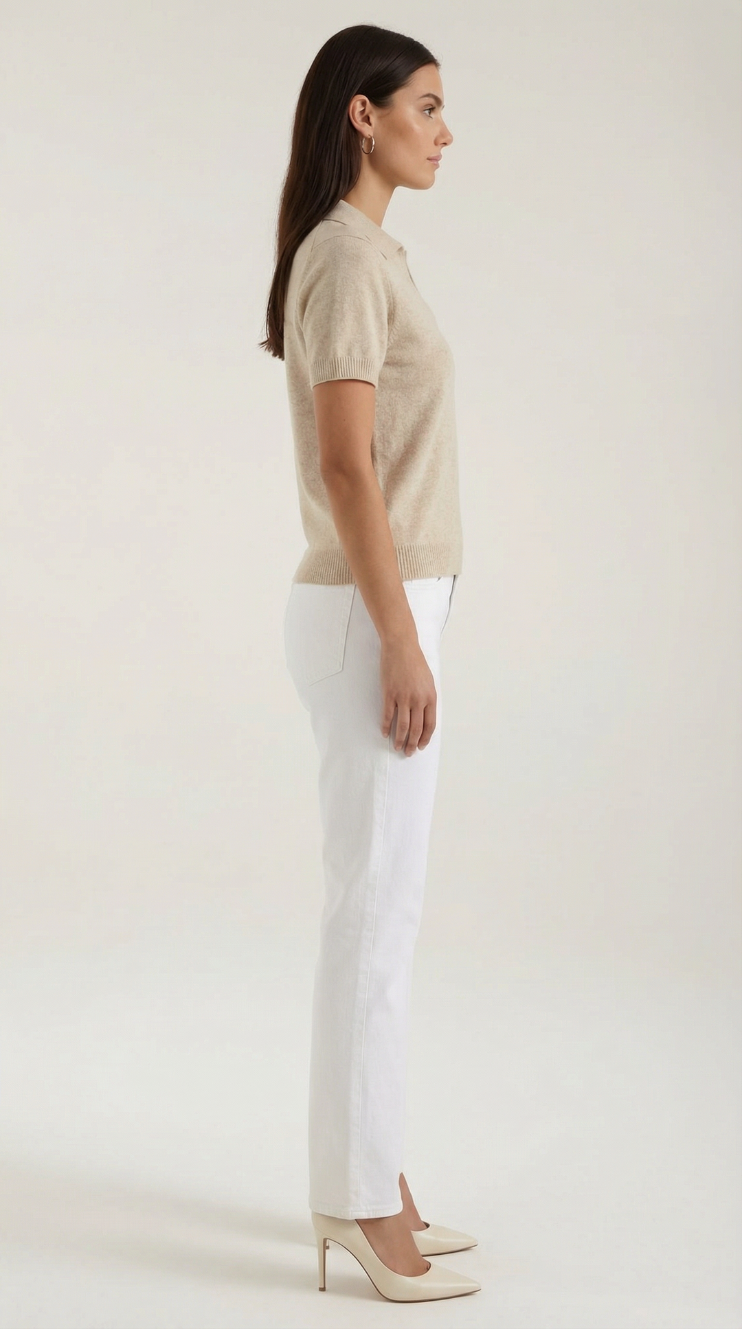 Rita Knitted Short-Sleeved Polo Top