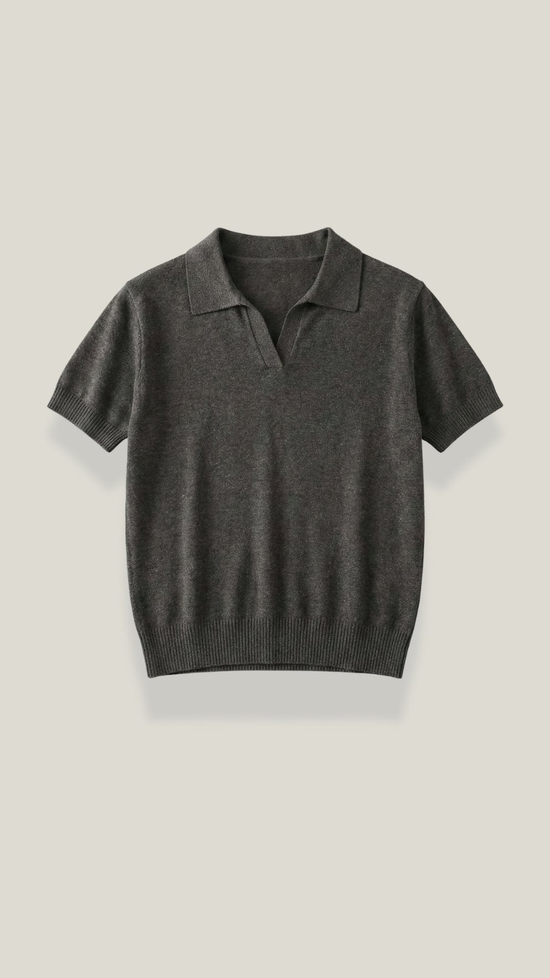 Rita Knitted Short-Sleeved Polo Top