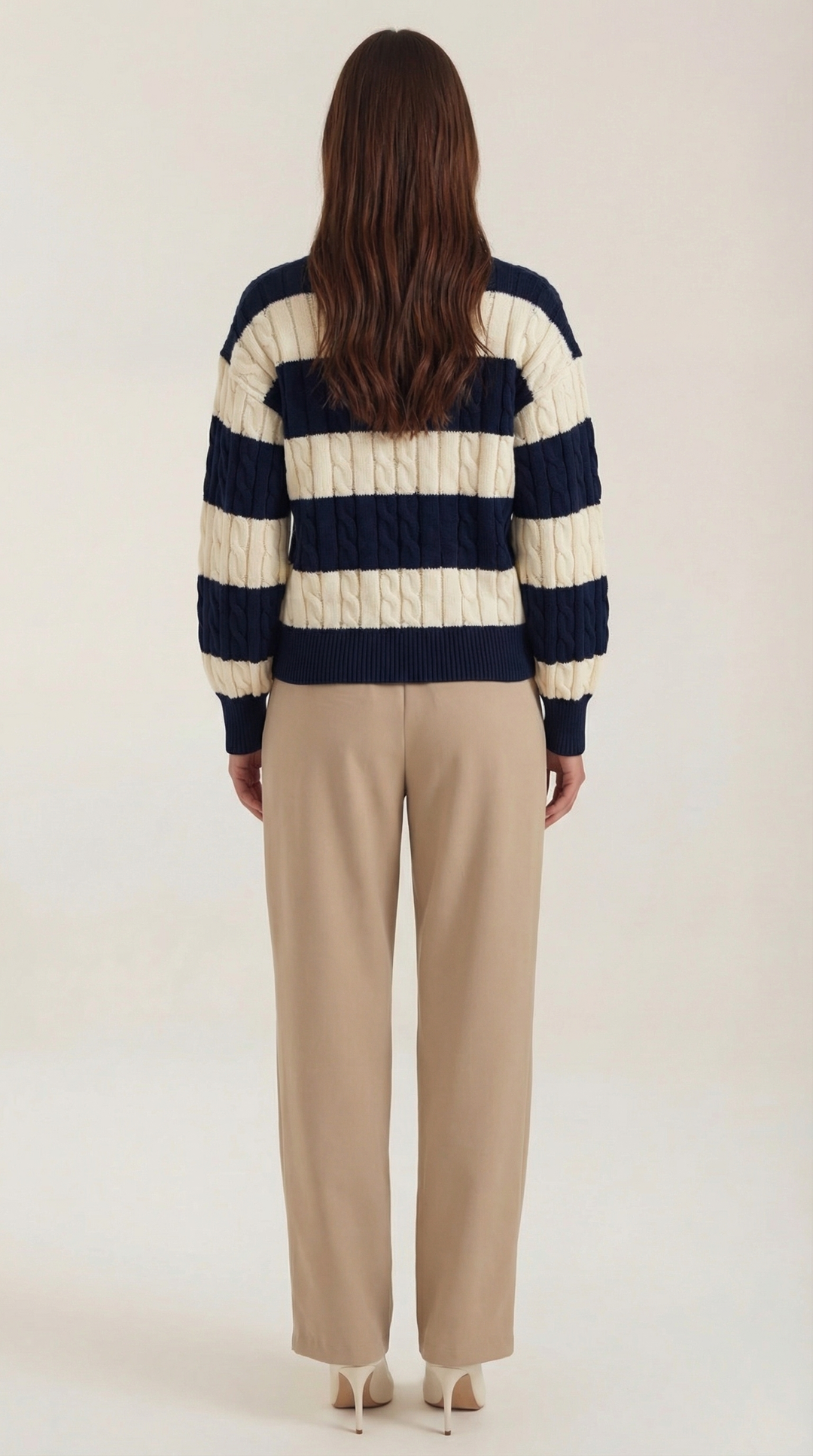Robin Striped Cable Sweater