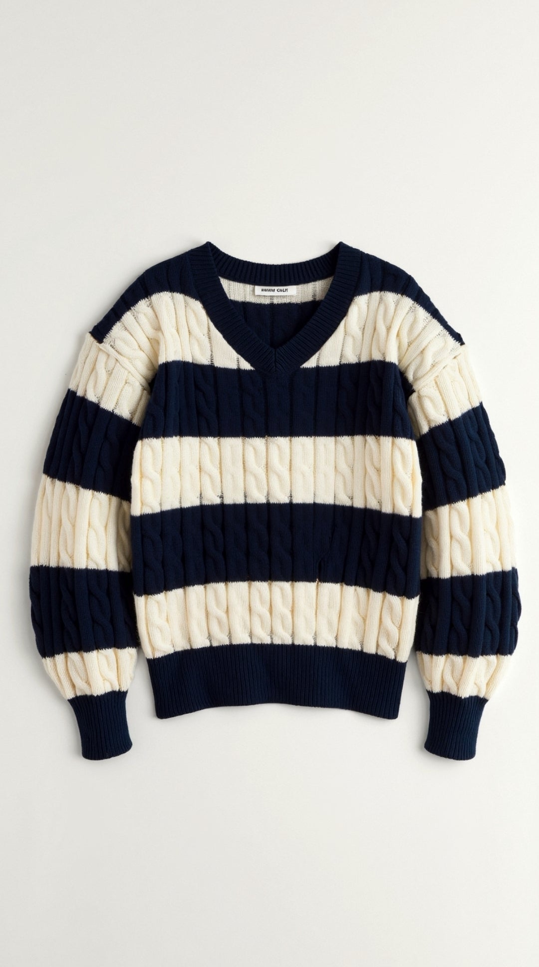 Robin Striped Cable Sweater