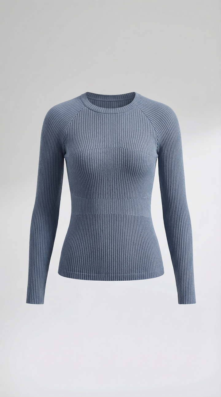 Samantha Ribbed Long-Sleeve Top