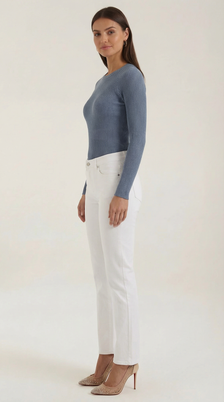 Samantha Ribbed Long-Sleeve Top