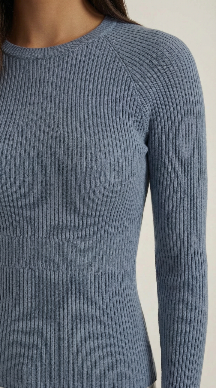 Samantha Ribbed Long-Sleeve Top