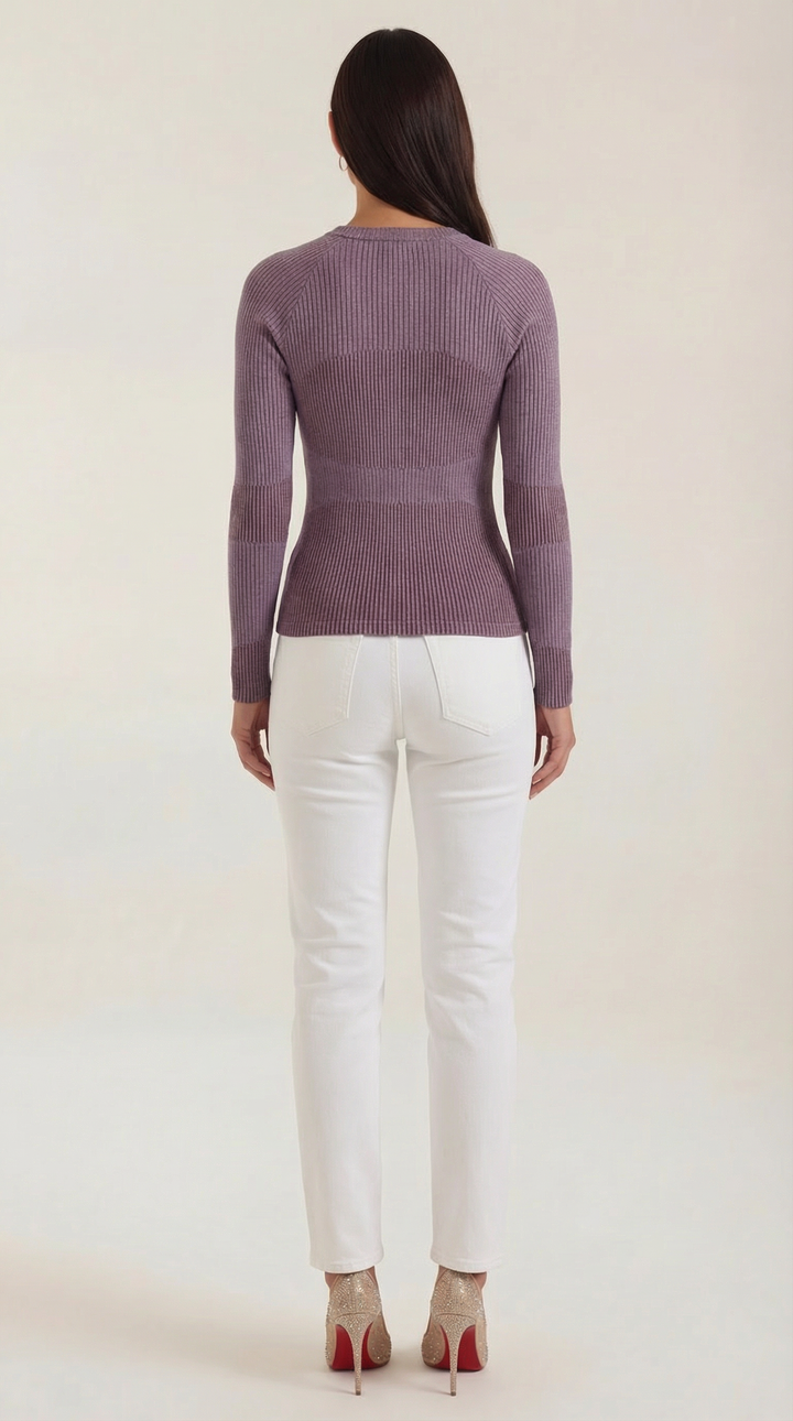 Samantha Ribbed Long-Sleeve Top