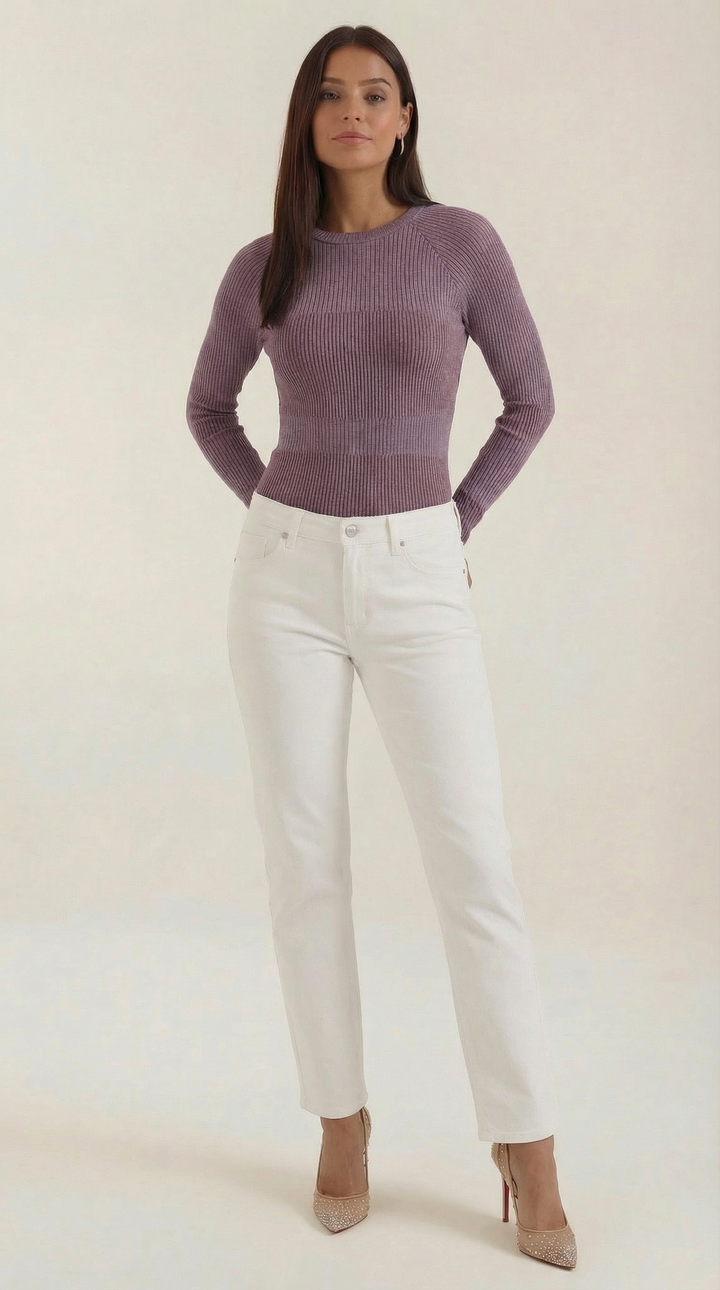 Samantha Ribbed Long-Sleeve Top
