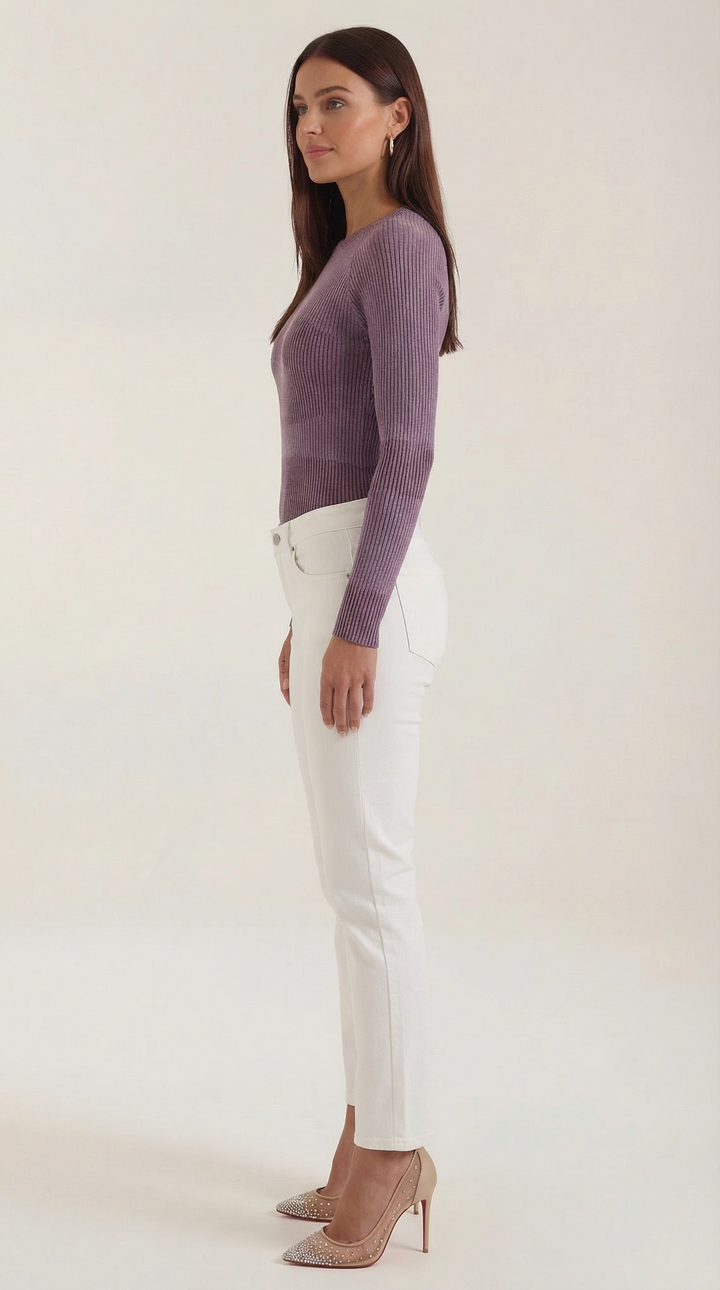 Samantha Ribbed Long-Sleeve Top