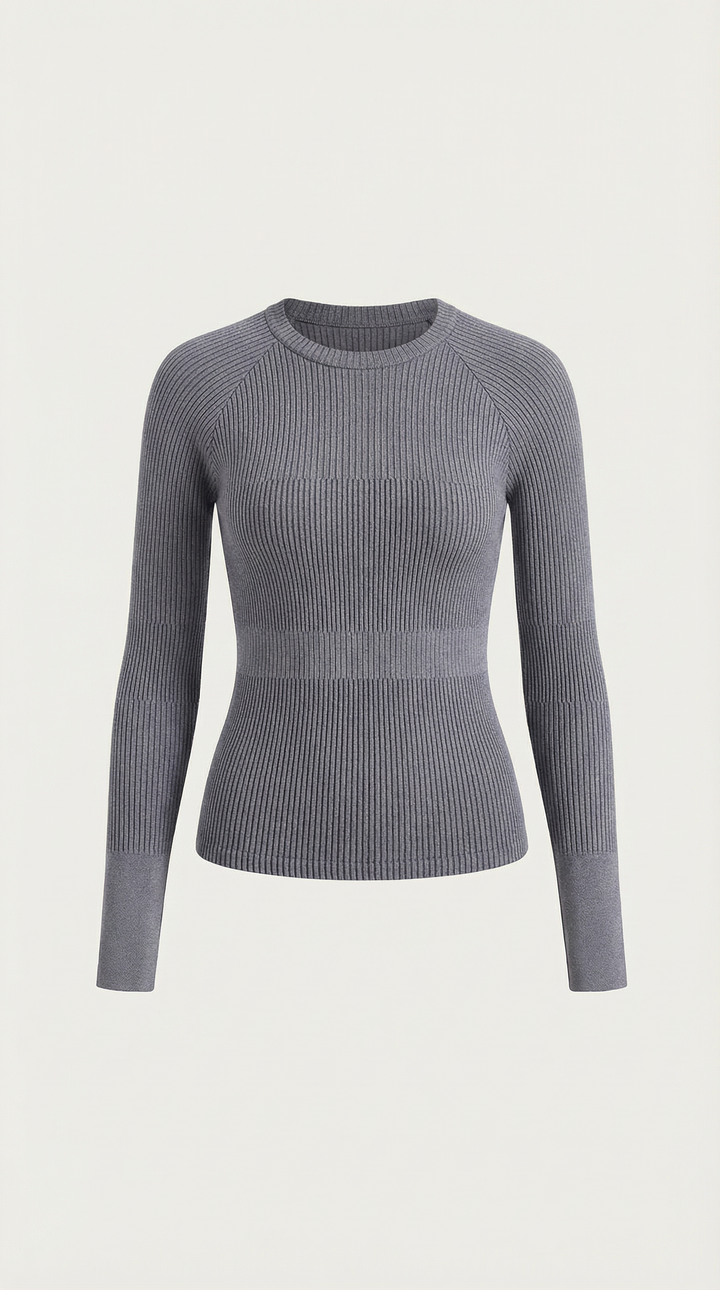 Samantha Ribbed Long-Sleeve Top