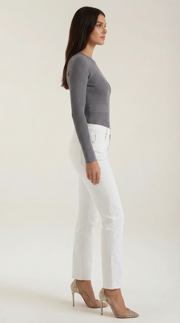 Samantha Ribbed Long-Sleeve Top