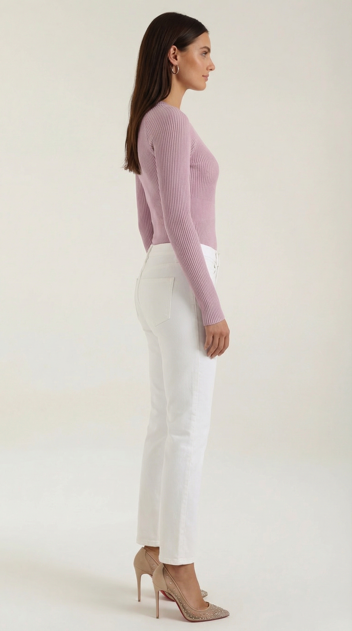 Samantha Ribbed Long-Sleeve Top