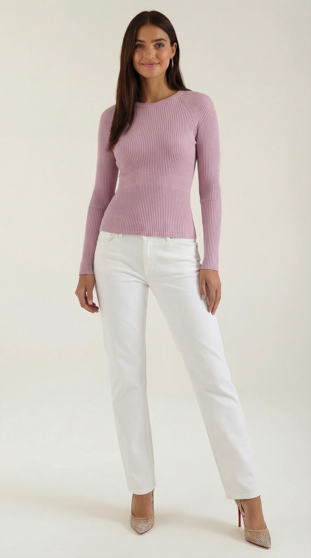 Samantha Ribbed Long-Sleeve Top