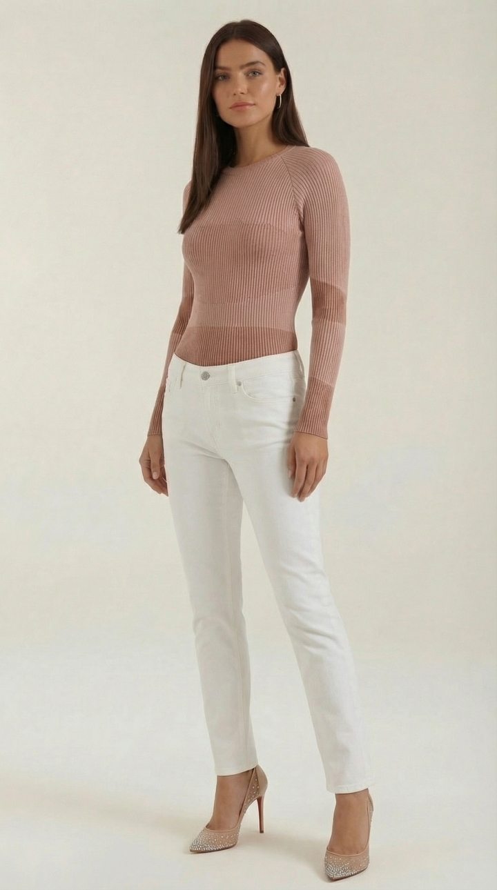 Samantha Ribbed Long-Sleeve Top