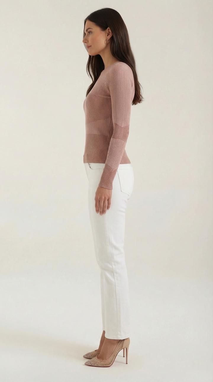 Samantha Ribbed Long-Sleeve Top