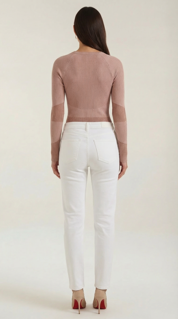 Samantha Ribbed Long-Sleeve Top