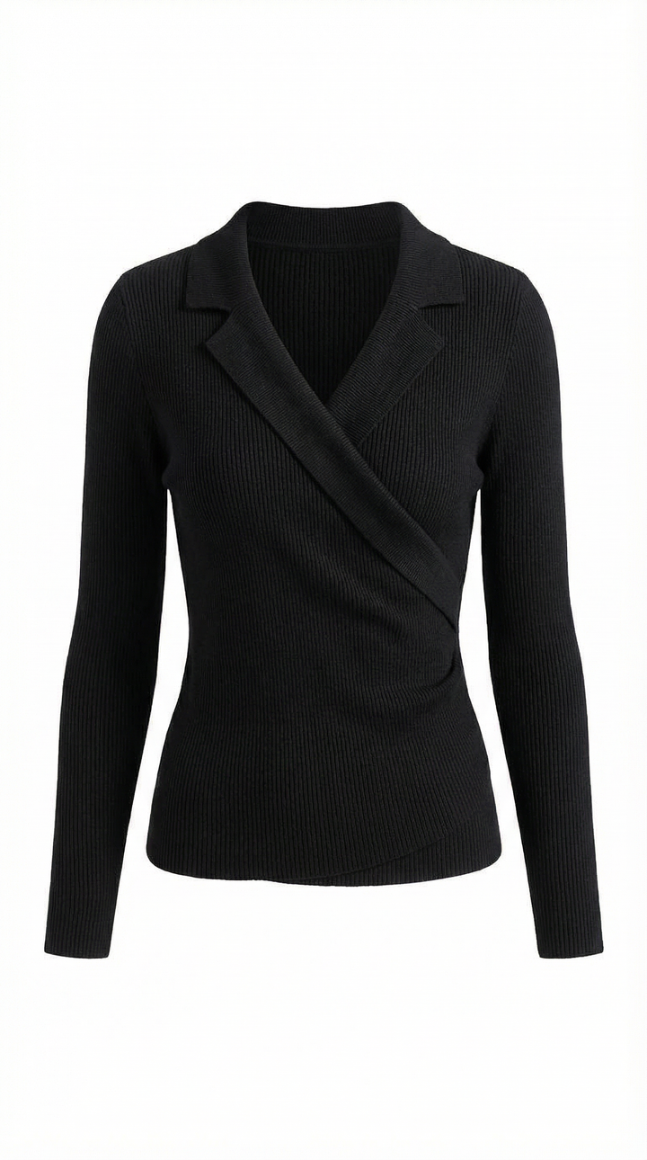 Sara Wrap Knit Sweater