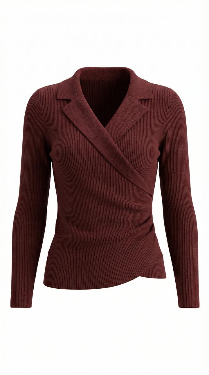 Sara Wrap Knit Sweater