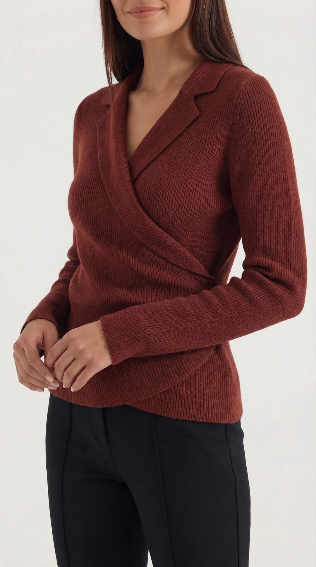Sara Wrap Knit Sweater