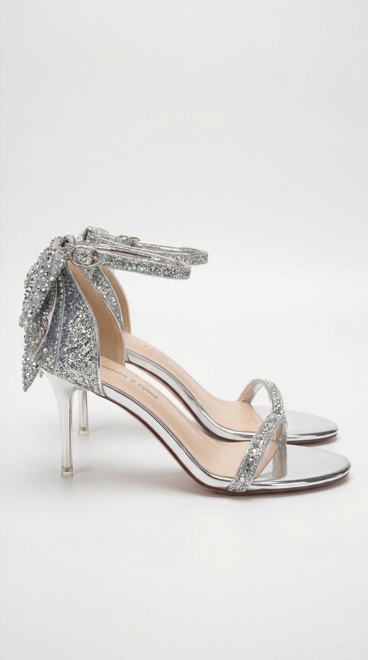 Sarah Diamant Bow Heeled Sandals
