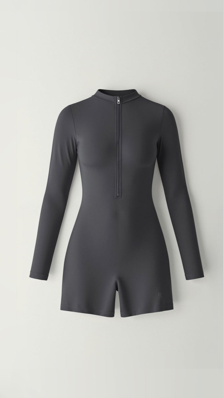 Seamless Long Sleeve Mid Thigh Bodysuit