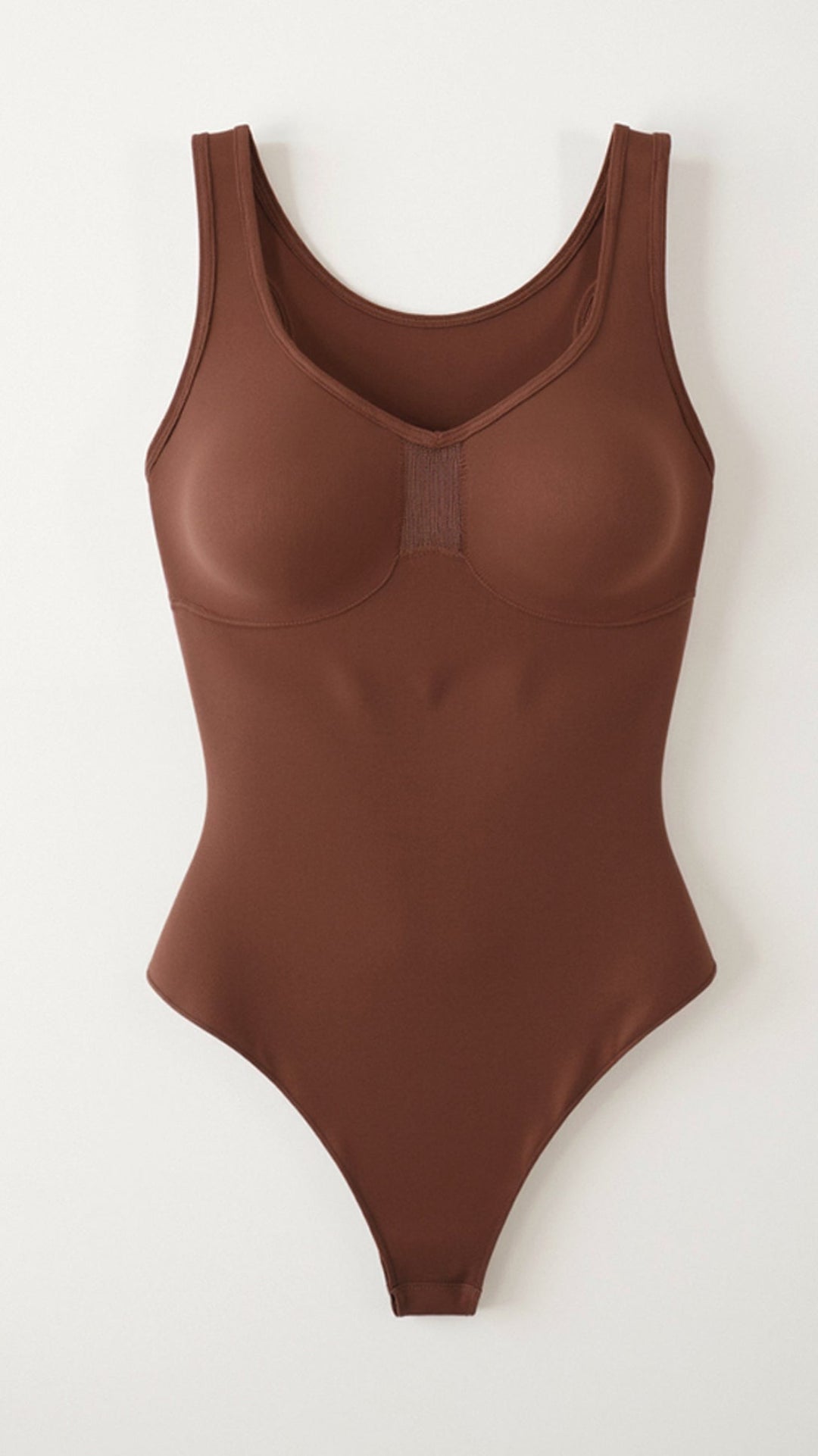 Seamless Scoop Neck Thong Bodysuit