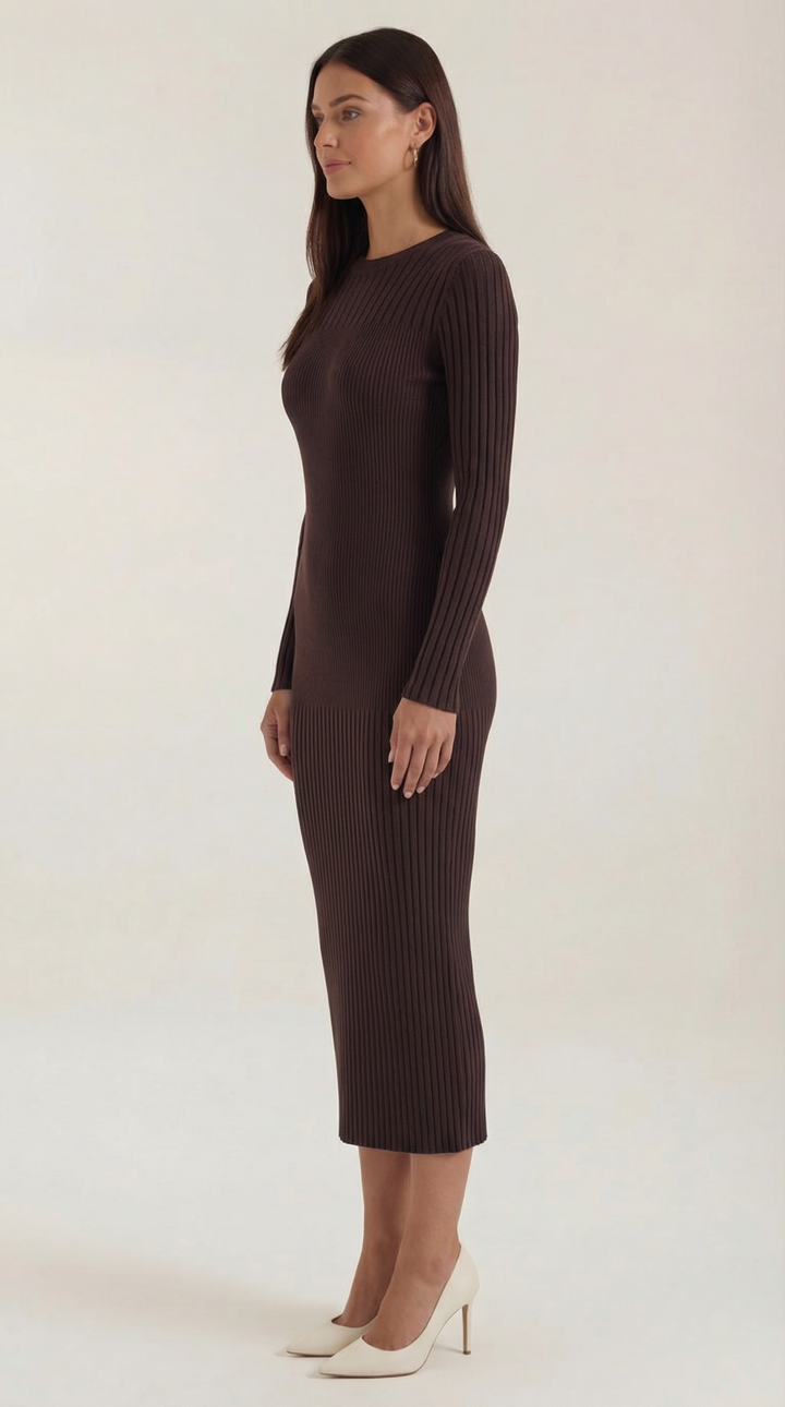 Sheila Ribbed Bodycon Midi Dress